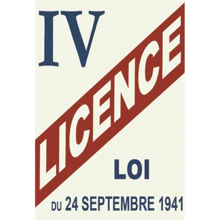 Magnet vintage licence IV
