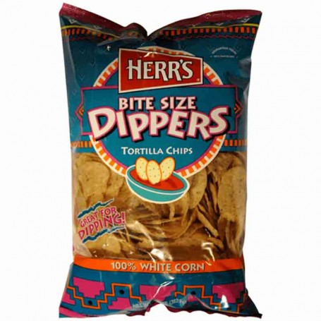 Herr's bite size dippers tortilla chips