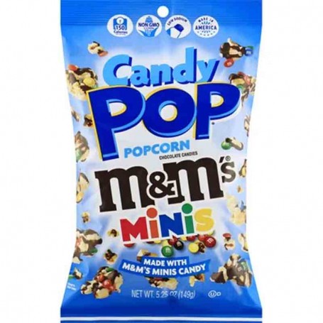 Candy pop corn m&m's minis