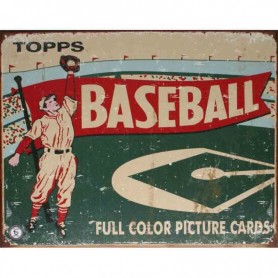 Plaque metal topps baseball 1954