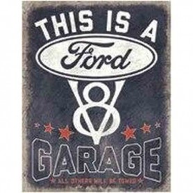 Plaque métal ford garage