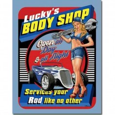 Plaque métal lucky's body shop