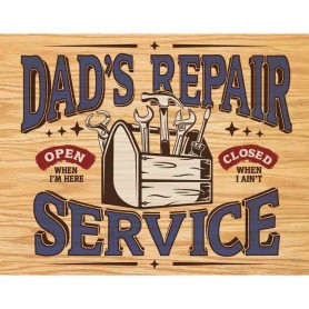 Plaque métal dad's repair service