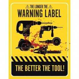 Plaque métal warning label