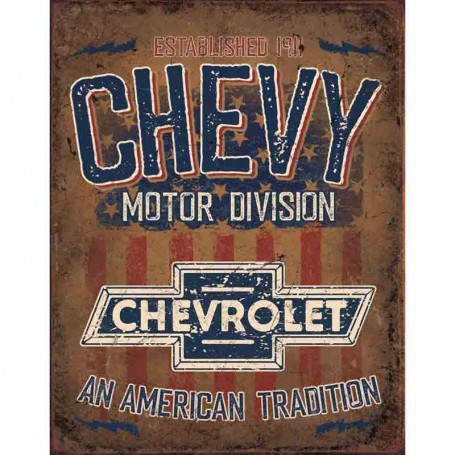 Plaque métal chevy american tradition