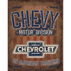 Plaque métal chevy american tradition