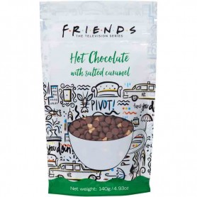 Friends hot chocolate with salted caramel pouch