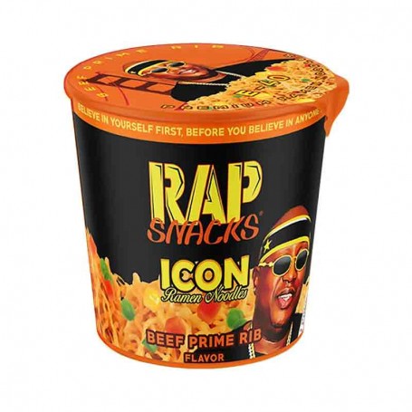 Rap snacks icon ramen noodles beff prime rib