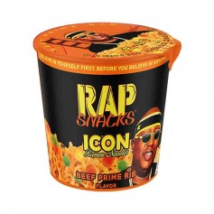 Rap snacks icon ramen noodles beff prime rib