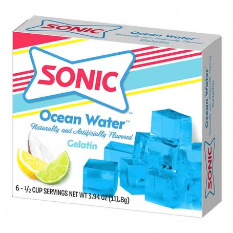 Sonic ocean water gelatin