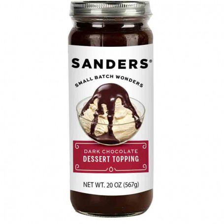 Sanders dark chocolate topping