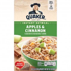 Quaker apples and cinnamon instant oatmeal