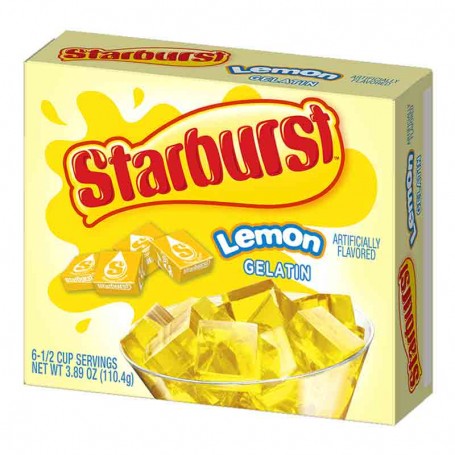 Starburst lemon gelatin