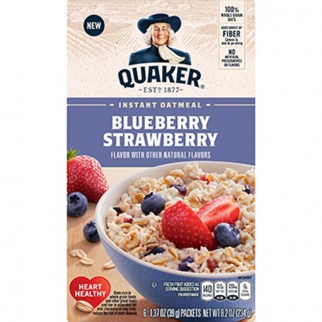 Quaker blueberry strawberry instant oatmeal
