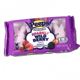 Peeps marshmallow sparkly wild berry 4 bunnies
