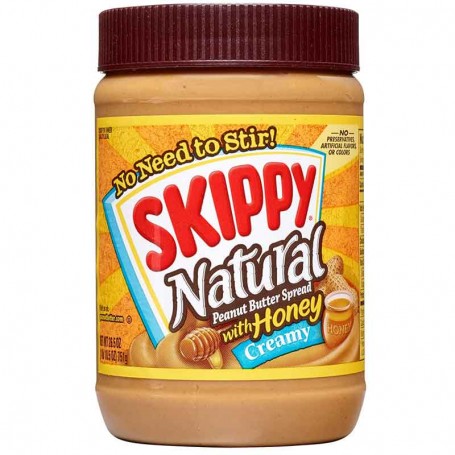 Skippy natural creamy honey peanut butter 751G