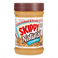 Skippy natural creamy peanut butter 425G less sodium and sug