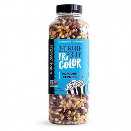 Urban accent red white and blue pop corn
