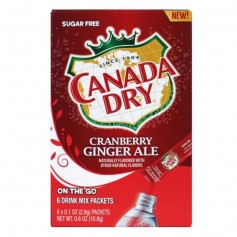 Canada dry singles to go cranberry ginger ale