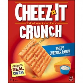Cheez it zesty cheddar ranch crackers 200g