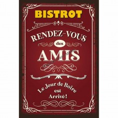 Plaque metal bistrot rdv