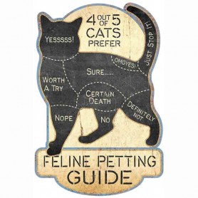 Die cuts cat petting chart