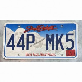 License plate south dakota state