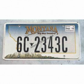 License plate montana state big sky country