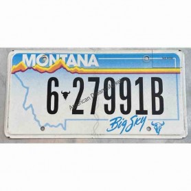 License plate montana state big sky