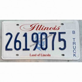 License plate illinois state truck