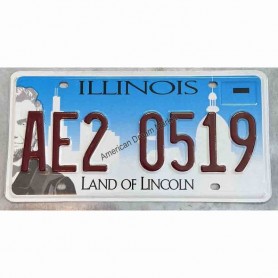 License plate illinois state land of lincoln 2