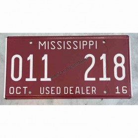 License plate mississippi state used dealer