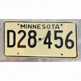 License plate minnesota state 2