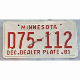 License plate minnesota state dealer