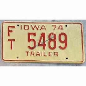 License plate iowa state truck