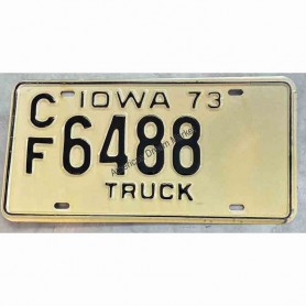 License plate iowa state truck 2