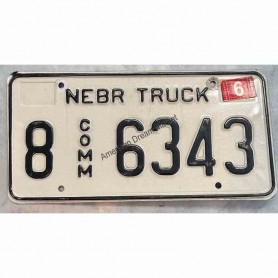 License plate nebraska state nebr truck