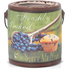 Cheerful farm fresh blueberry muffin