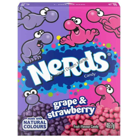 Wonka nerds mini bonbons grape strawnerry