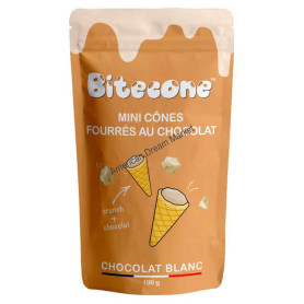 Bitecone mini cone fouree au chocolat blanc