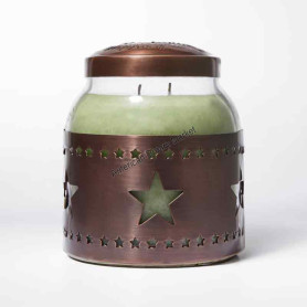 Cheerful candle support jarre copper star