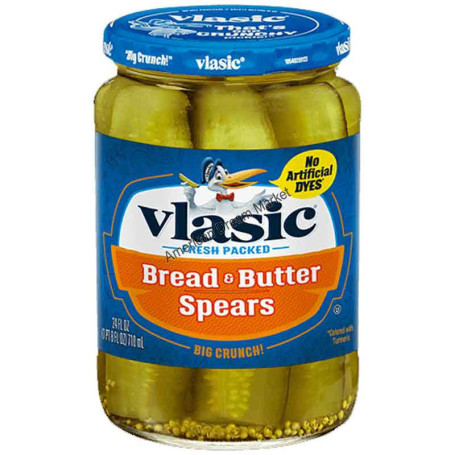 Vlasic bread and butter spears 710ML