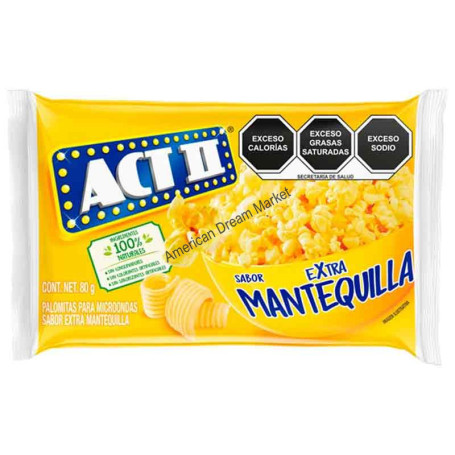 Act II pop corn sabor extra mantequilla (extra butter)