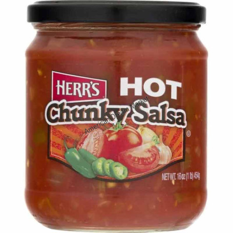 Herr's chunky salsa hot