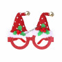 Christmas glasses santa hat