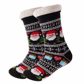 Christmas cozy socks ho ho ho black