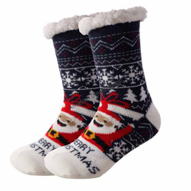 Christmas cozy socks merry christmas blue