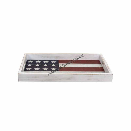 American flag wooden tray