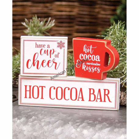 Hot cocoa bar blocks