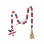 Red white and blue flag star beaded garland